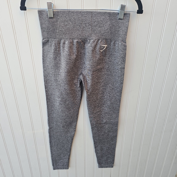 Gymshark Seamless High-Waisted Gray Leggings Womens Small - Picture 2 of 5